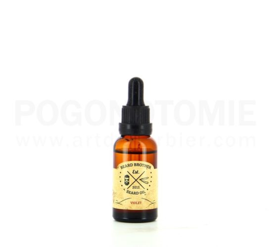 Huile à barbe au parfum floral de violette de la marque suédoise Beard Brother